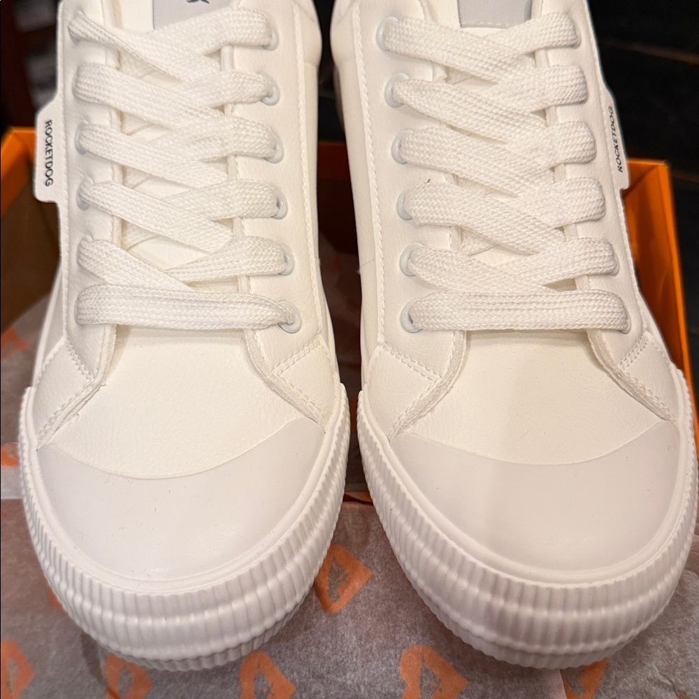 Sporty New Gift Ready Cheery White Sneakers